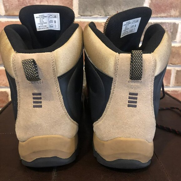 Lands End Mens Alpine Trekker Hiking Suede Boots Lace Up Camel Brown 10D - Picture 5 of 9